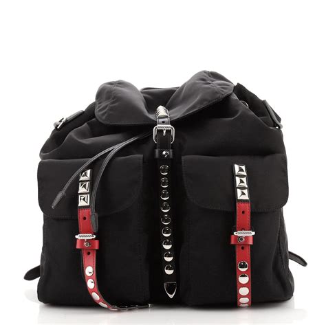 palline prada|Prada vela backpack.